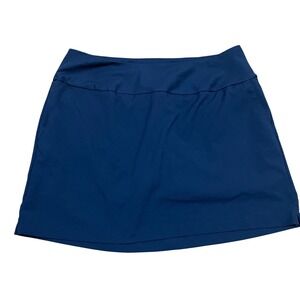 Adidas Navy Blue Golf Tennis Active Skort Women's Large Pull On Skirt Pockets